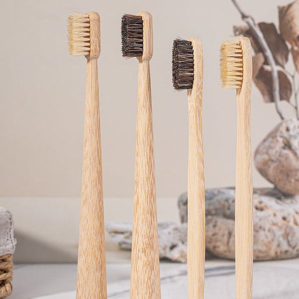 Bamboo Boar Bristle Toothbrush — Biodegradable & Eco-Friendly