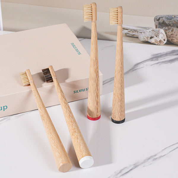 Bamboo Boar Bristle Toothbrush — Biodegradable & Eco-Friendly